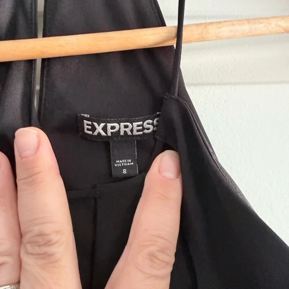 Express Black Halter Midi Dress - Picture 4 of 4